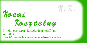 noemi kosztelny business card